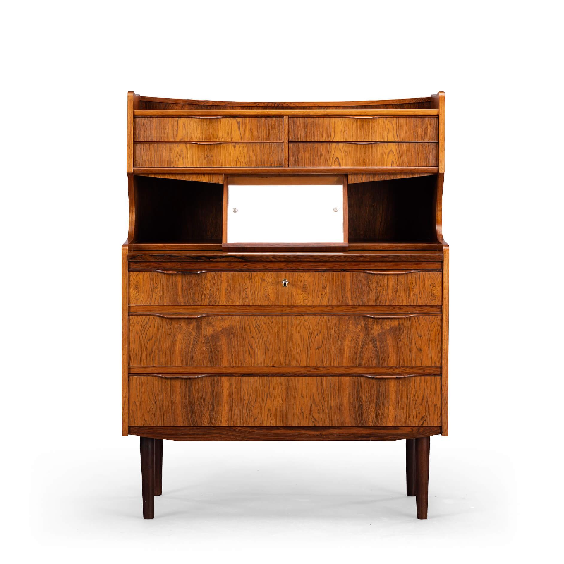 Mid-Century moderno Secrétaire danese di metà secolo in palissandro, anni '60 in vendita
