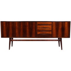 Midcentury Danish Rosewood Sideboard with Sliding Doors, 1950s
