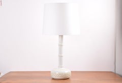 Midcentury Danish Royal Copenhagen Tall Table Lamp Bamboo Shape Flower Decor