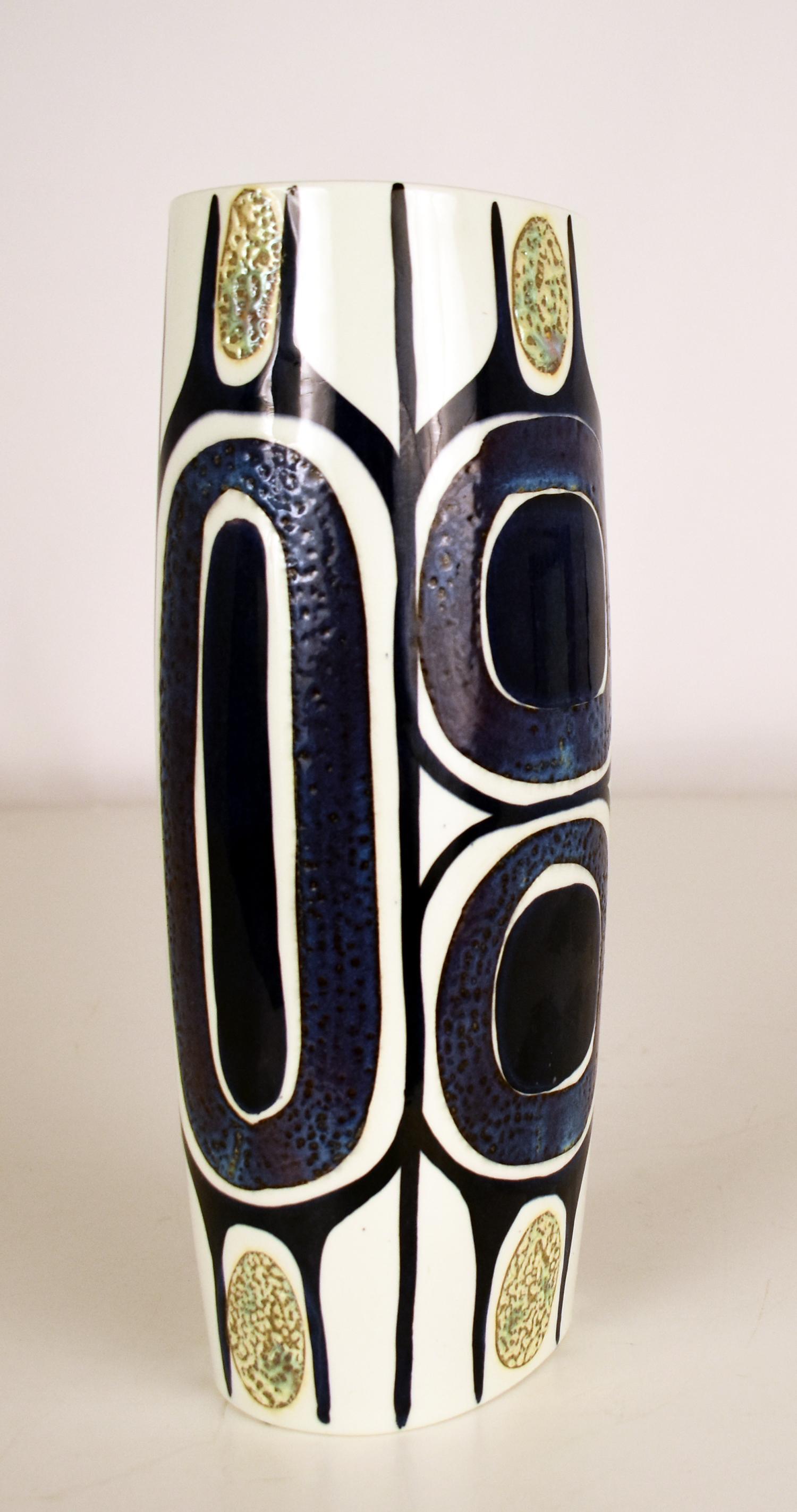 Midcentury Danish Royal Copenhagen Tenera Tall Vase Decor by Inge-Lise Koefoed For Sale 4
