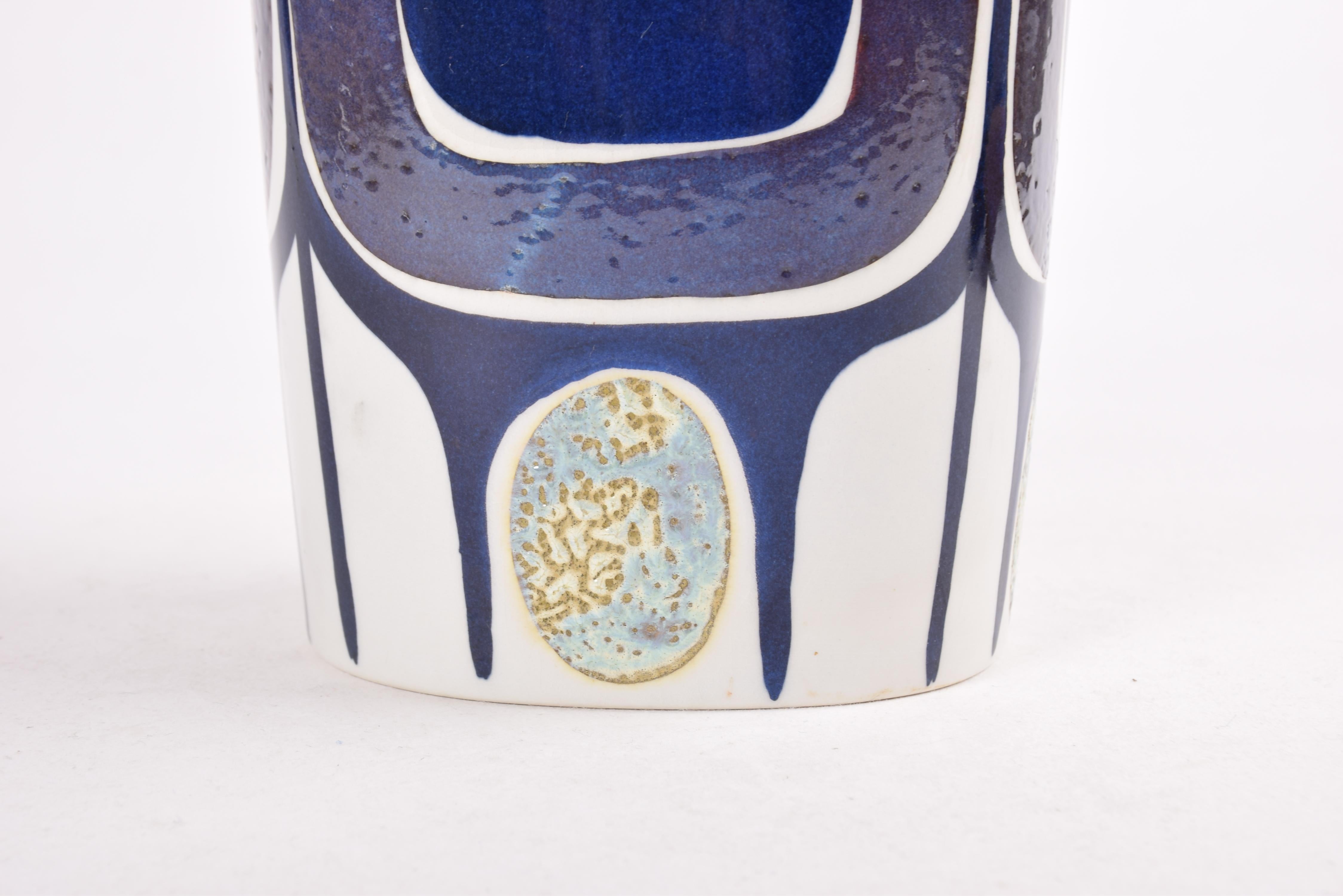 Ceramic Midcentury Danish Royal Copenhagen Tenera Tall Vase Decor by Inge-Lise Koefoed