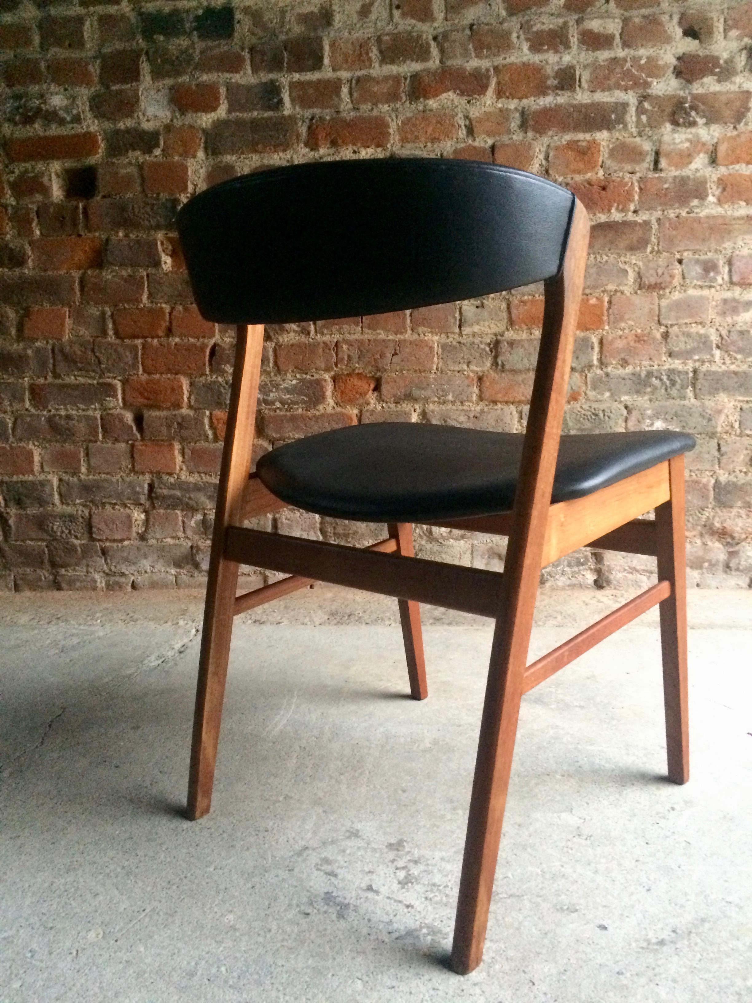 Midcentury Danish SAX Dining Chairs Teak Set of Four 1970s Scandinavian Design 5