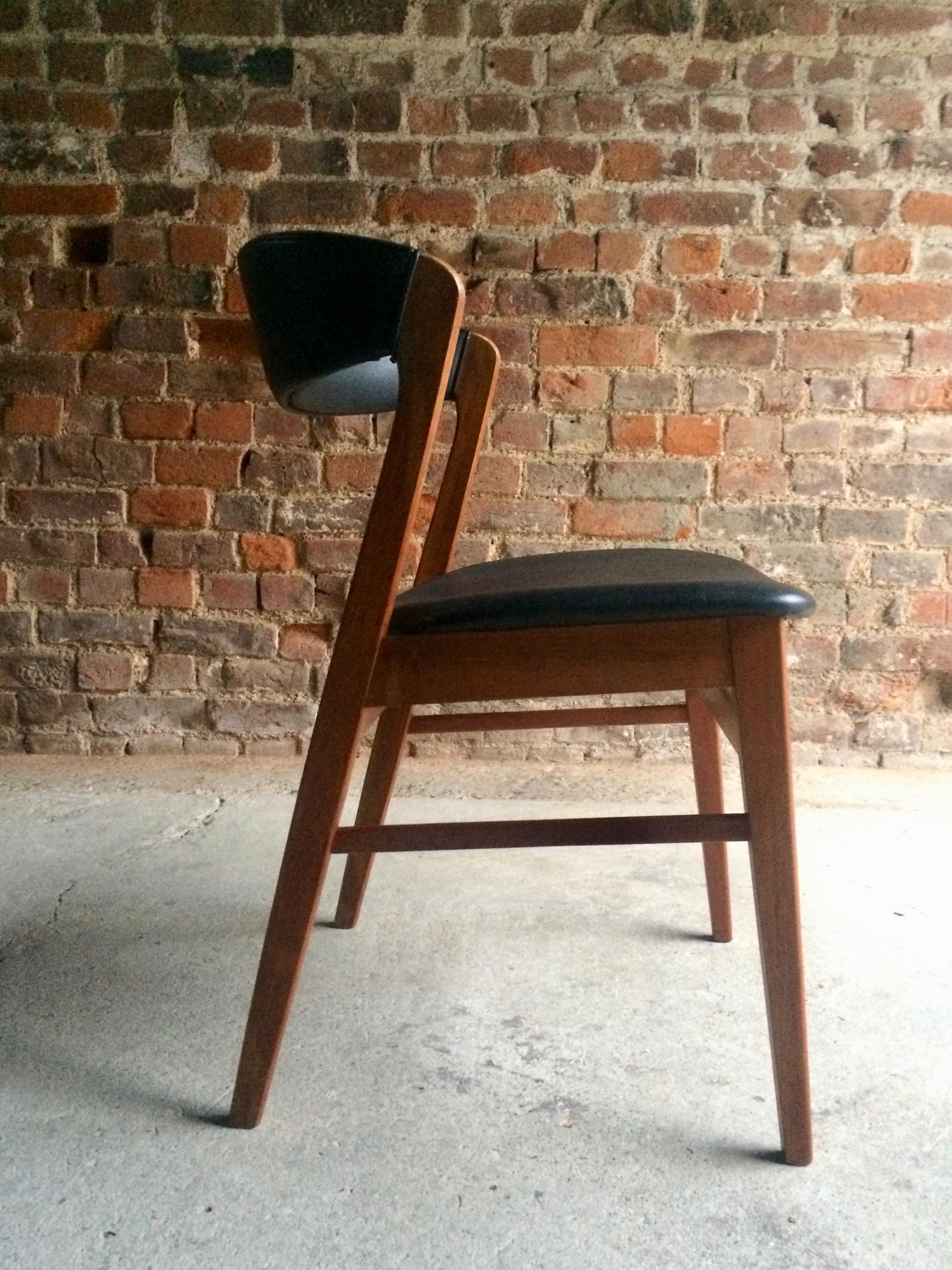 Midcentury Danish SAX Dining Chairs Teak Set of Four 1970s Scandinavian Design 6