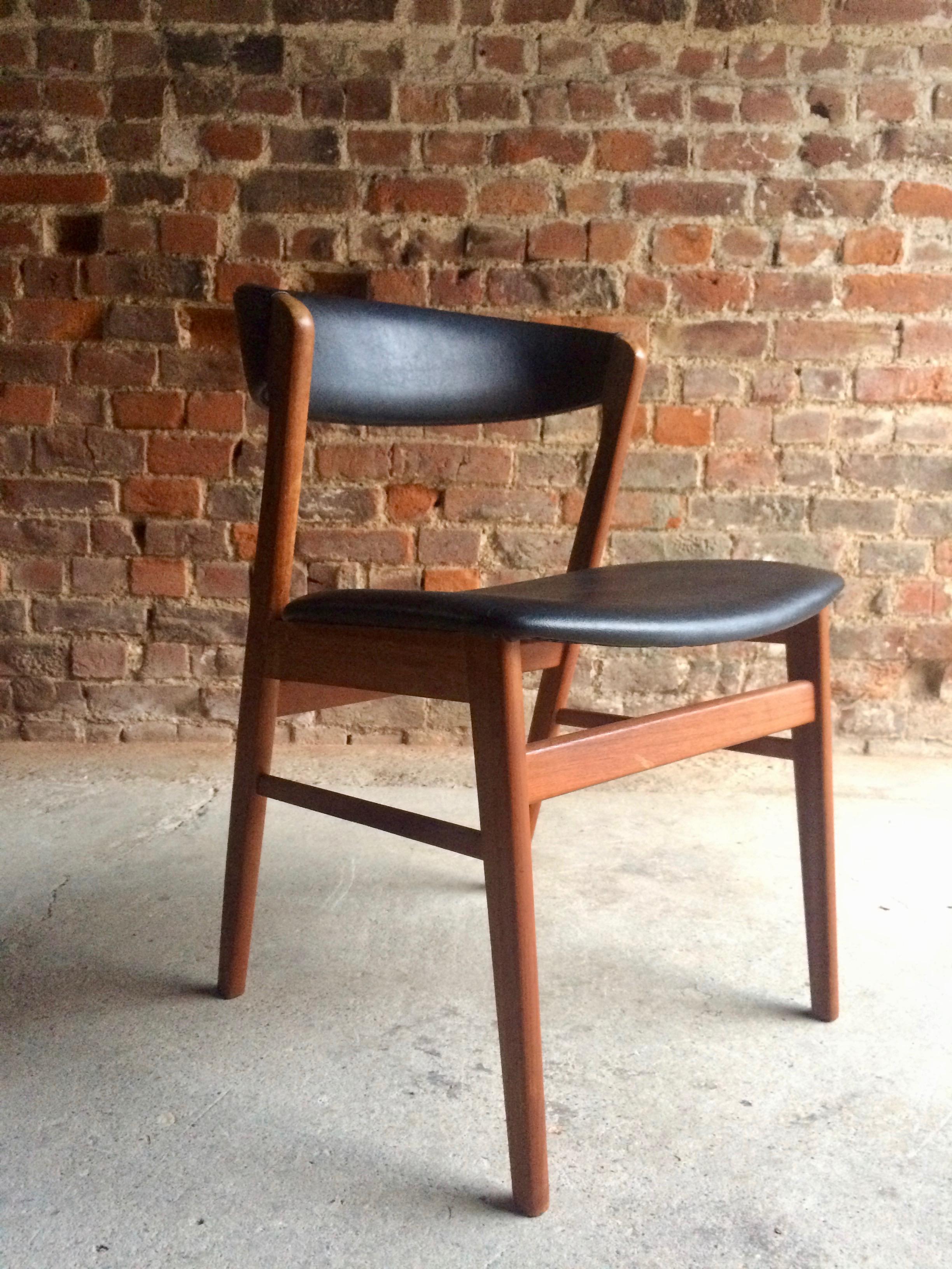Midcentury Danish SAX Dining Chairs Teak Set of Four 1970s Scandinavian Design 7