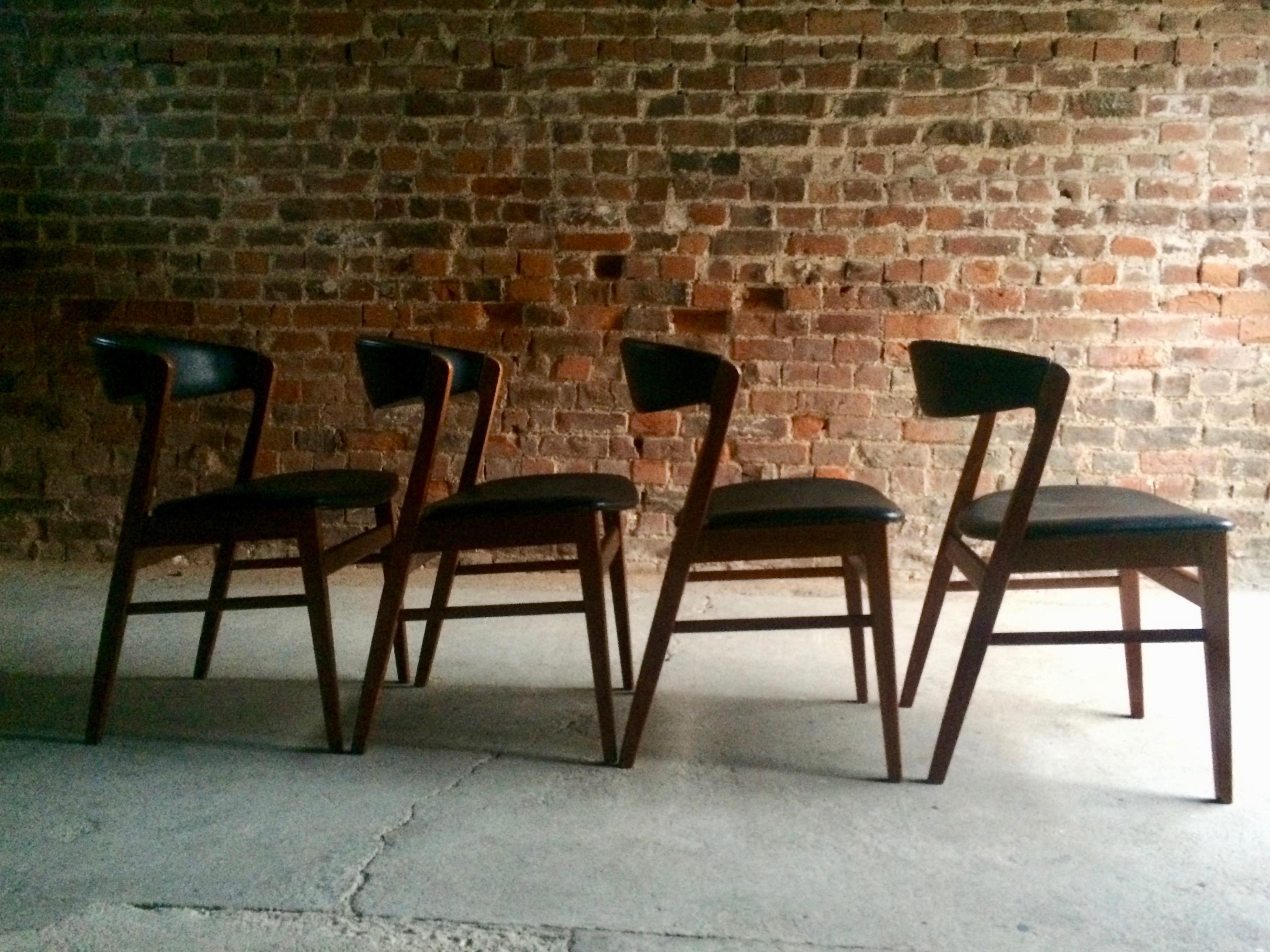 Midcentury Danish SAX Dining Chairs Teak Set of Four 1970s Scandinavian Design 2