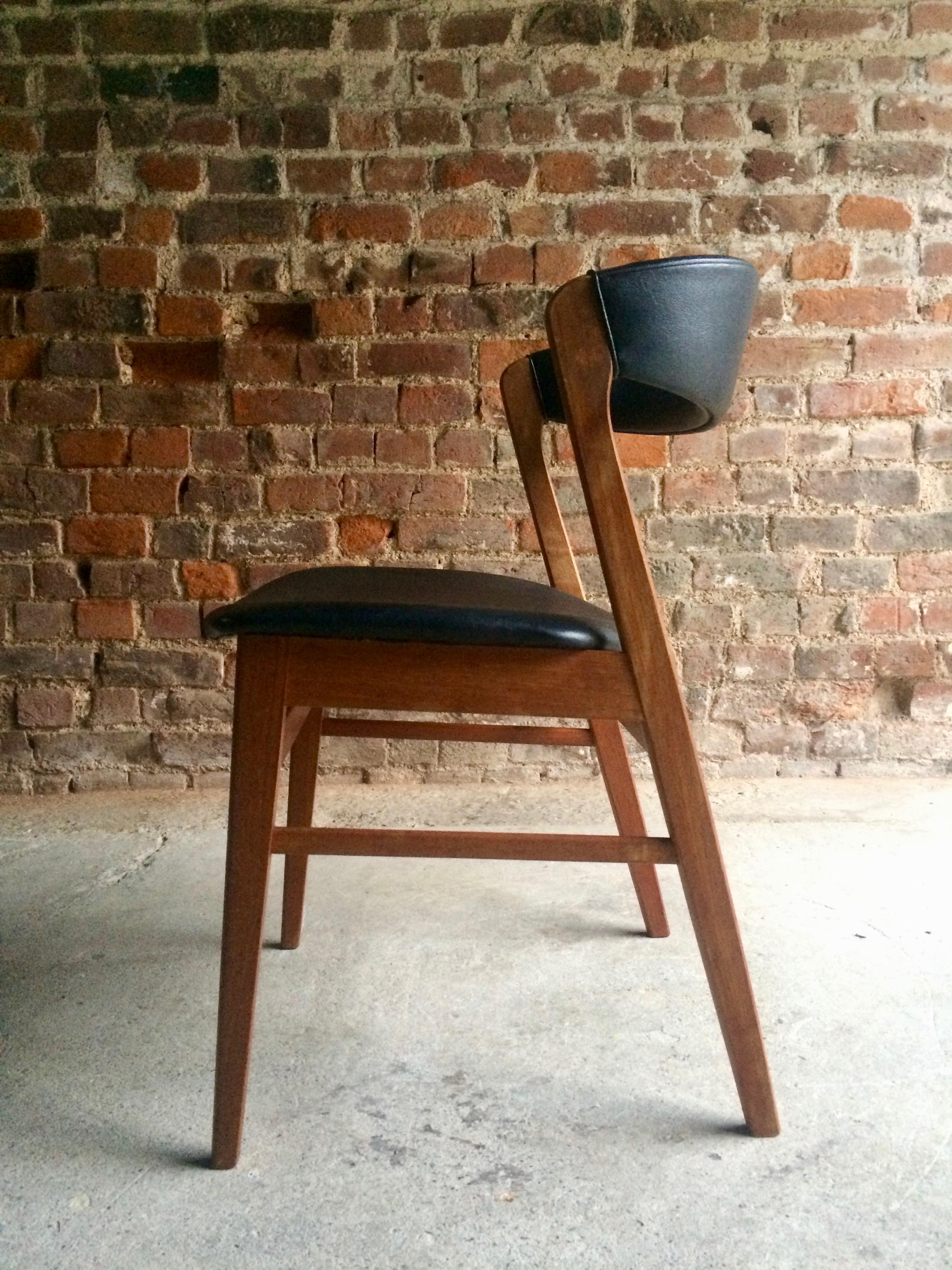 Midcentury Danish SAX Dining Chairs Teak Set of Four 1970s Scandinavian Design 4