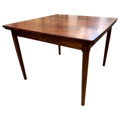 Midcentury Danish Scandinavian Expandable Rosewood Table Doubles in Size