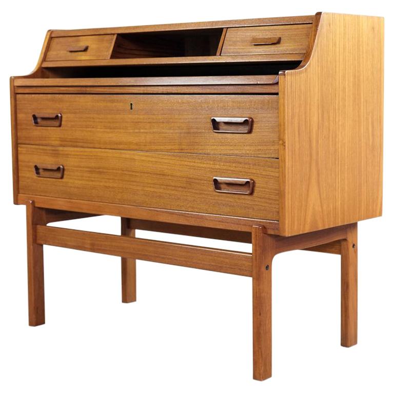 Midcentury Danish Secretary in Teak by Arne Wahl Iversen for Vinde Møbelfabrik