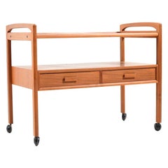 Midcentury Danish Service Trolley in Teak