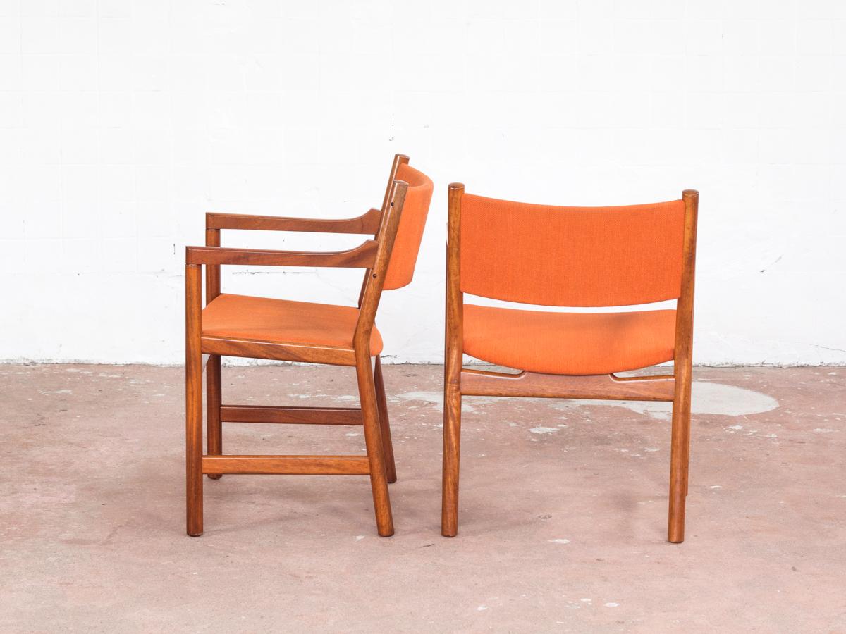 Woodwork Midcentury Danish Set of 4 Chairs in Teak by Hans Wegner for Johannes Hansen For Sale