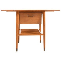 mid century sewing table Midcentury Danish Sewing Table in Teak and Oak