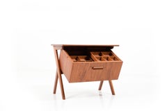 Midcentury Danish Sewing Table in Teak