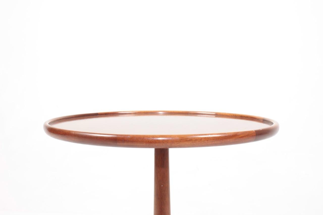 Scandinavian Modern Midcentury Danish Side Table, Mahogany by Lysberg Hansen & Terp, 1950s
