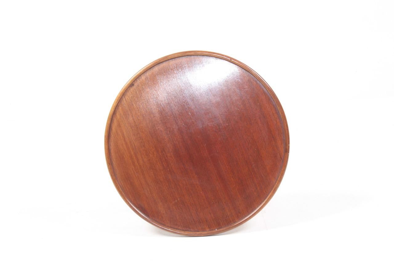 Midcentury Danish Side Table, Mahogany by Lysberg Hansen & Terp, 1950s In Good Condition In Lejre, DK