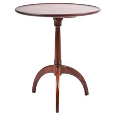 Midcentury Danish Side Table, Solid Mahogany by Cabinetmaker Frits Henningsen