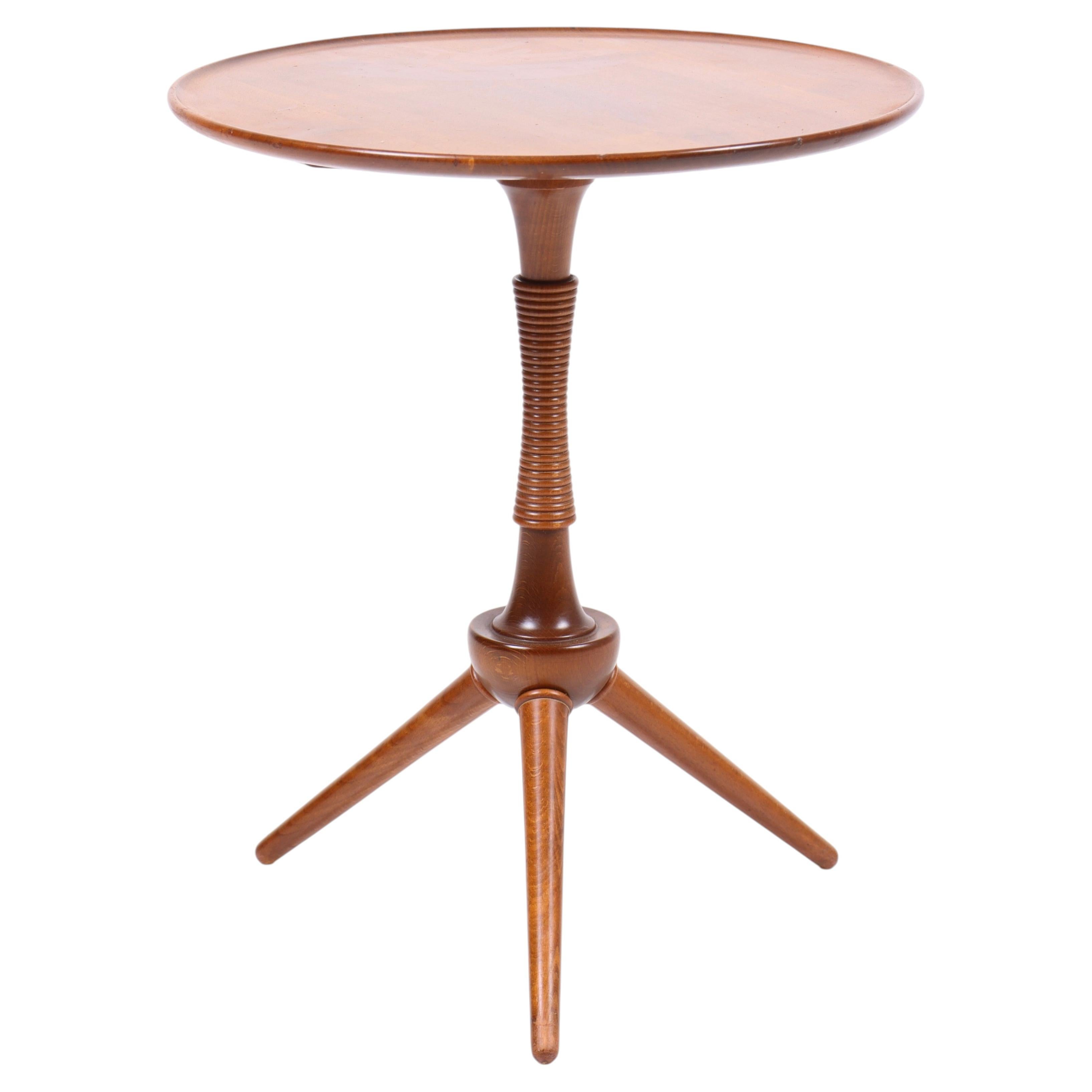Midcentury Danish Side Table, Solid Mahogany by Cabinetmaker Frits Henningsen For Sale