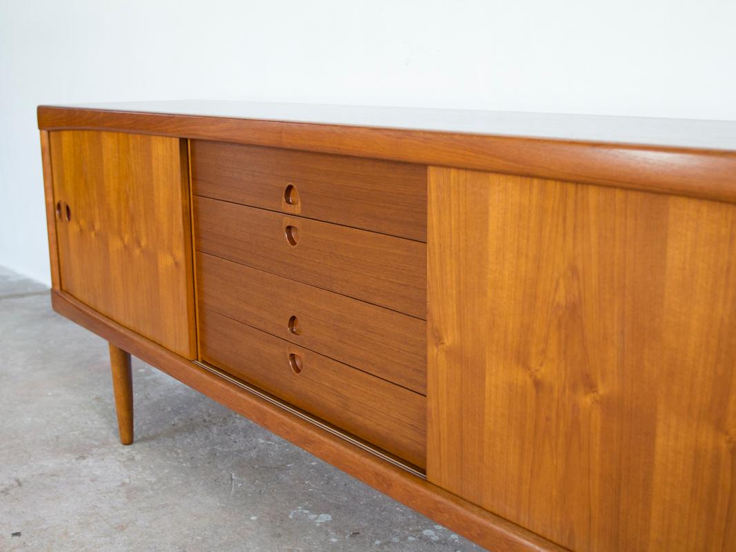 Midcentury Danish Sideboard in Teak by HW Klein for Bramin with Rounded Edges 1