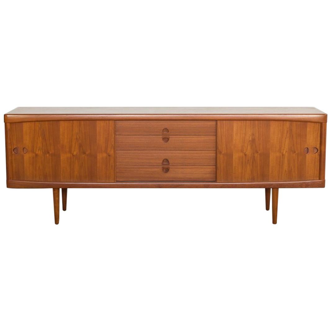 Midcentury Danish Sideboard in Teak by HW Klein for Bramin with Rounded Edges