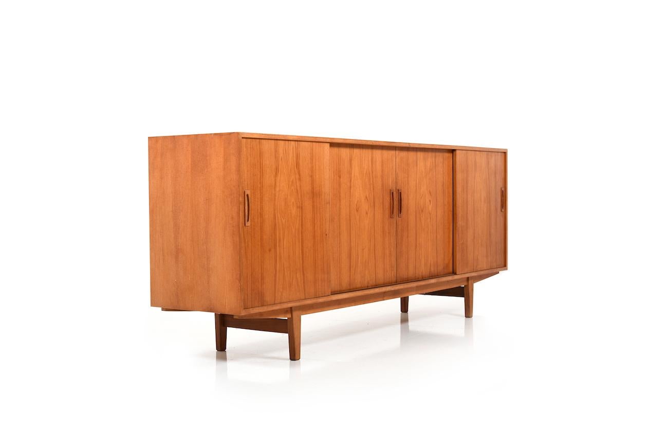 Scandinavian Modern Midcentury Danish Sideboard in Teak For Sale