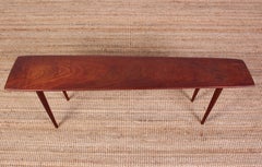 Midcentury Danish Solid Teak Bench