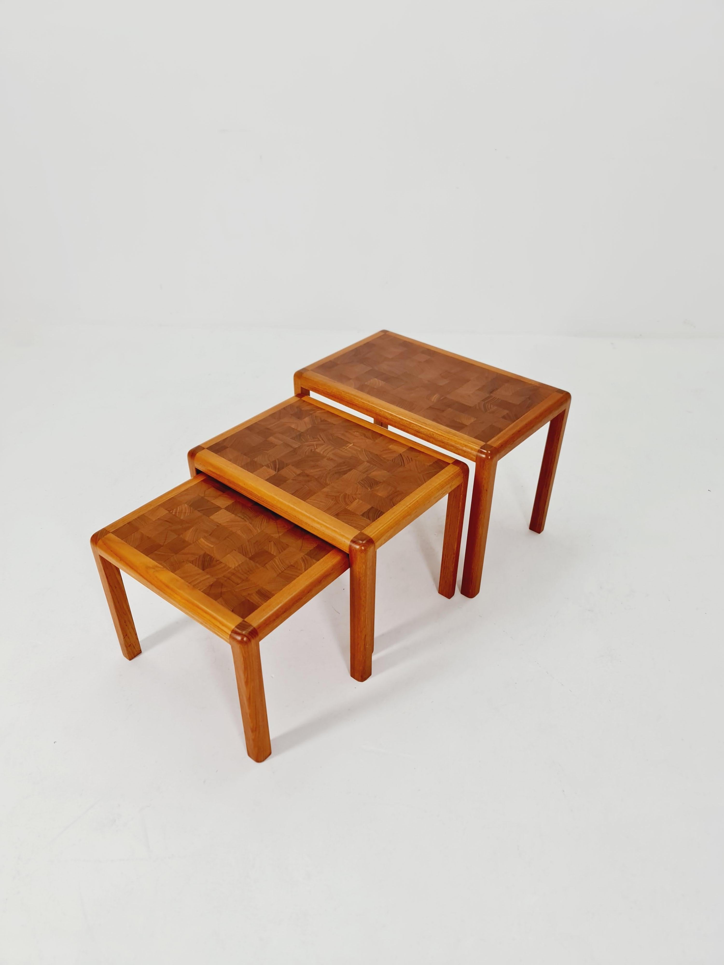 Midcentury Danish  Solid  teak Nesting Tables by Rold Middelboe , 1960s im Angebot 4