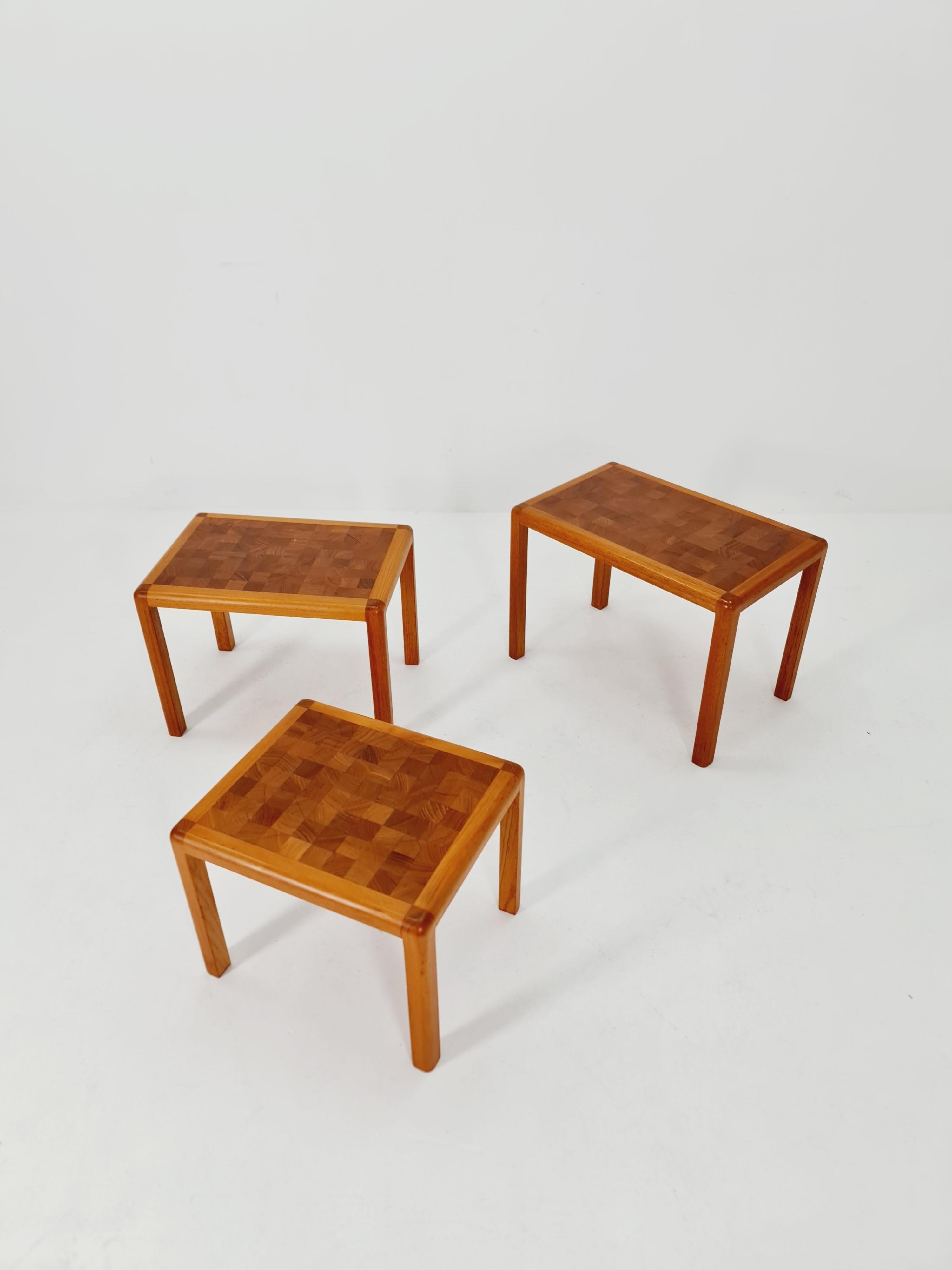 Midcentury Danish  Solid  teak Nesting Tables by Rold Middelboe , 1960s (Dänisch) im Angebot