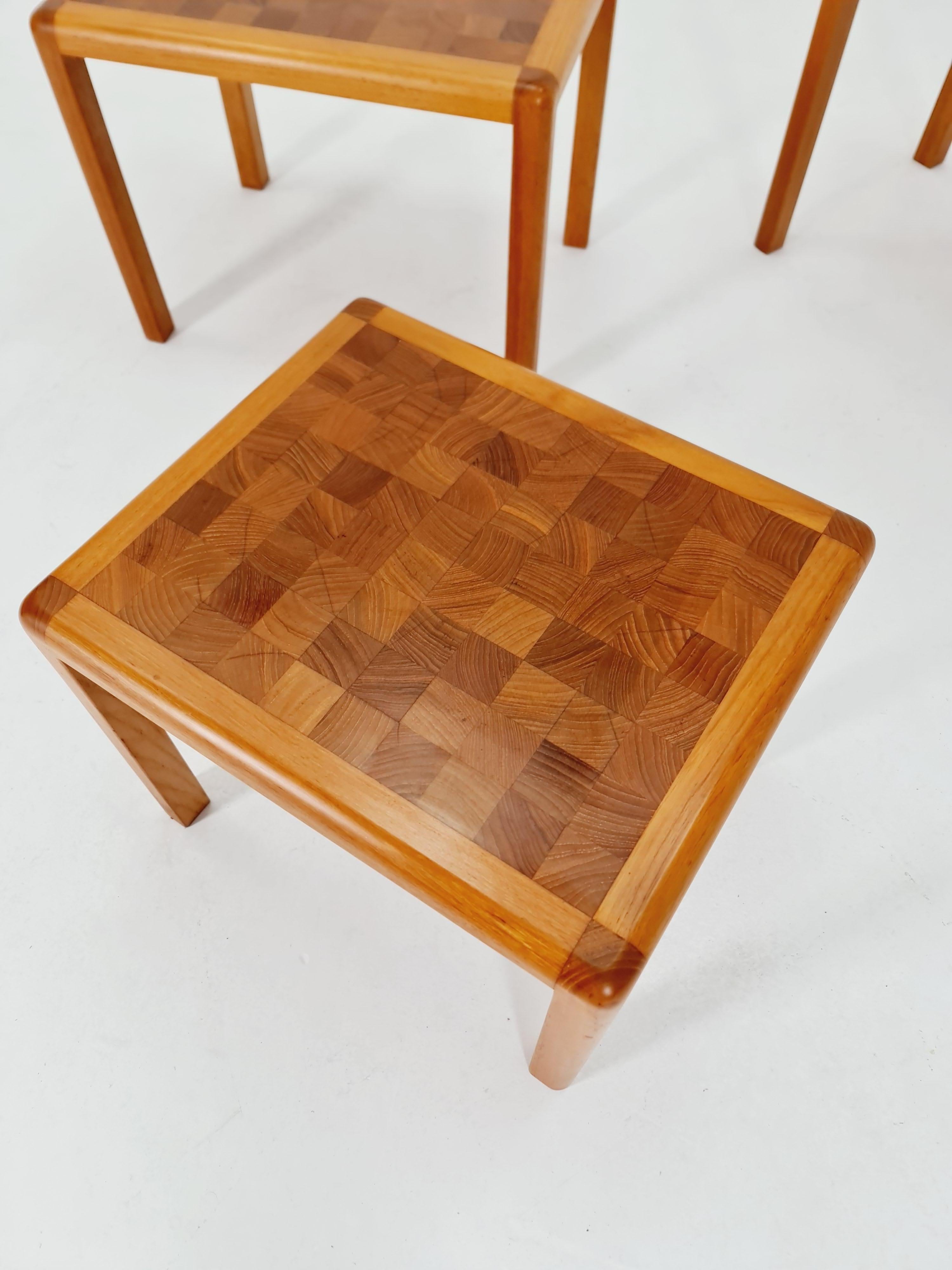 Midcentury Danish  Solid  teak Nesting Tables by Rold Middelboe , 1960s im Zustand „Gut“ im Angebot in Gaggenau, DE