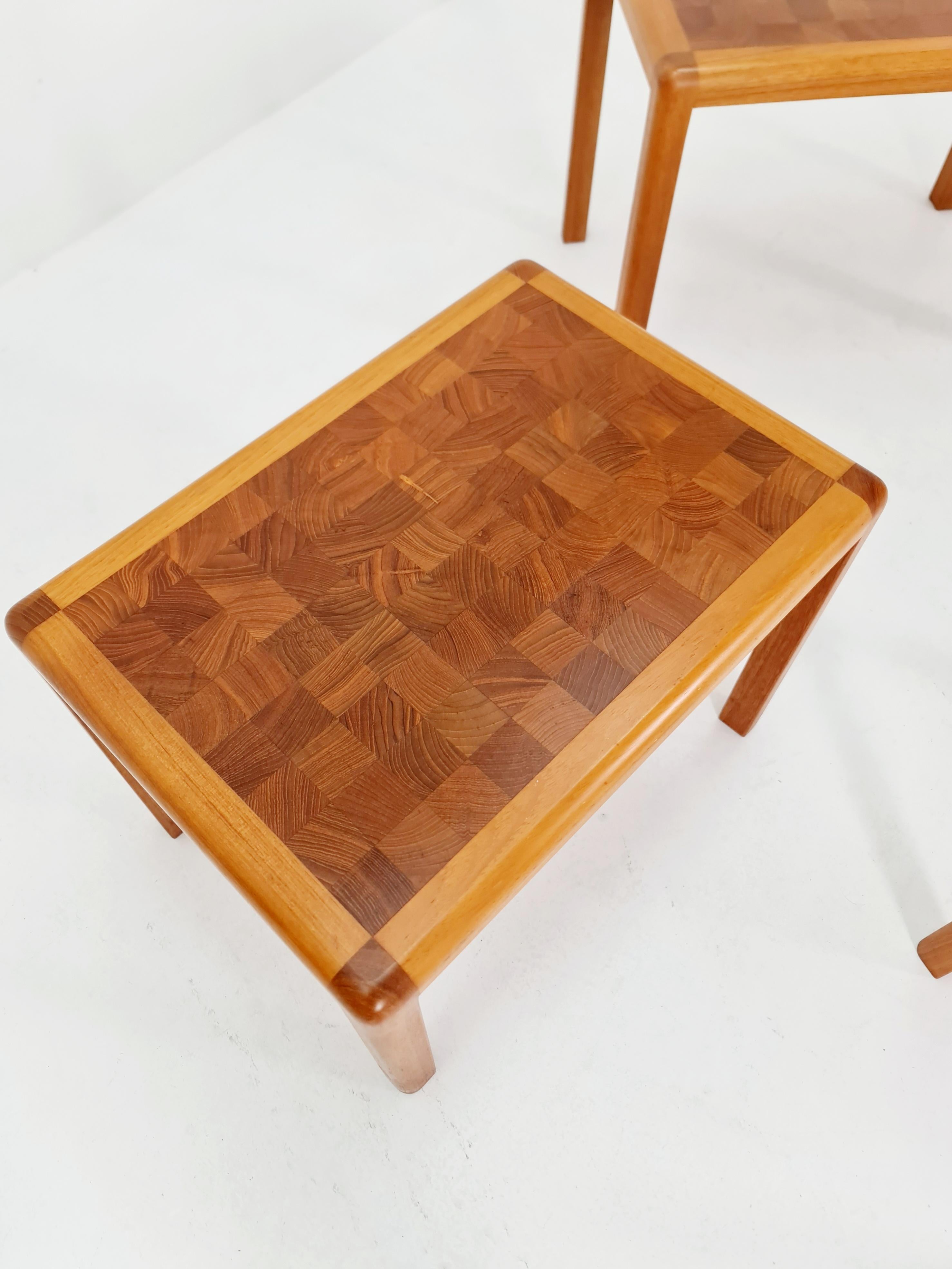 Midcentury Danish  Solid  teak Nesting Tables by Rold Middelboe , 1960s (Mitte des 20. Jahrhunderts) im Angebot