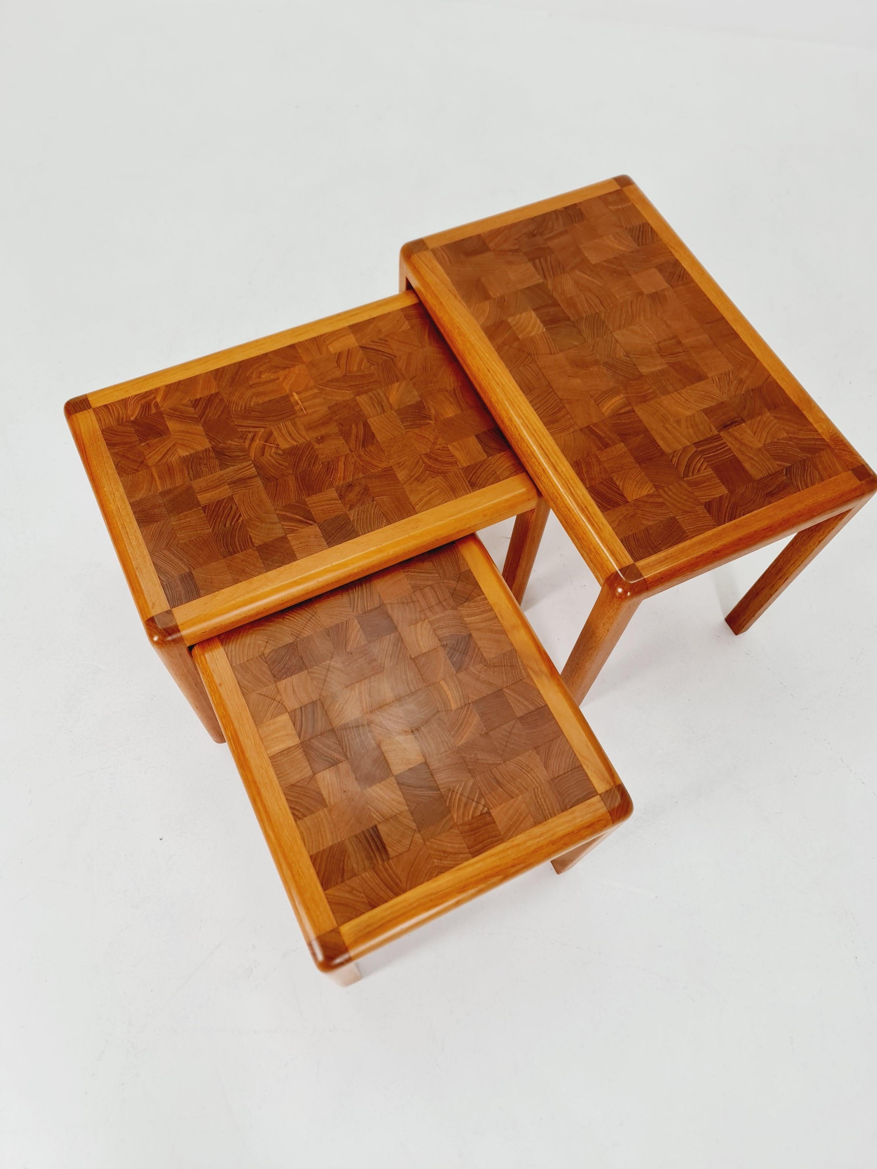 Midcentury Danish  Solid  teak Nesting Tables by Rold Middelboe , 1960s im Angebot 2