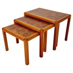 Midcentury Danish  Solid  teak Nesting Tables by Rold Middelboe , 1960s