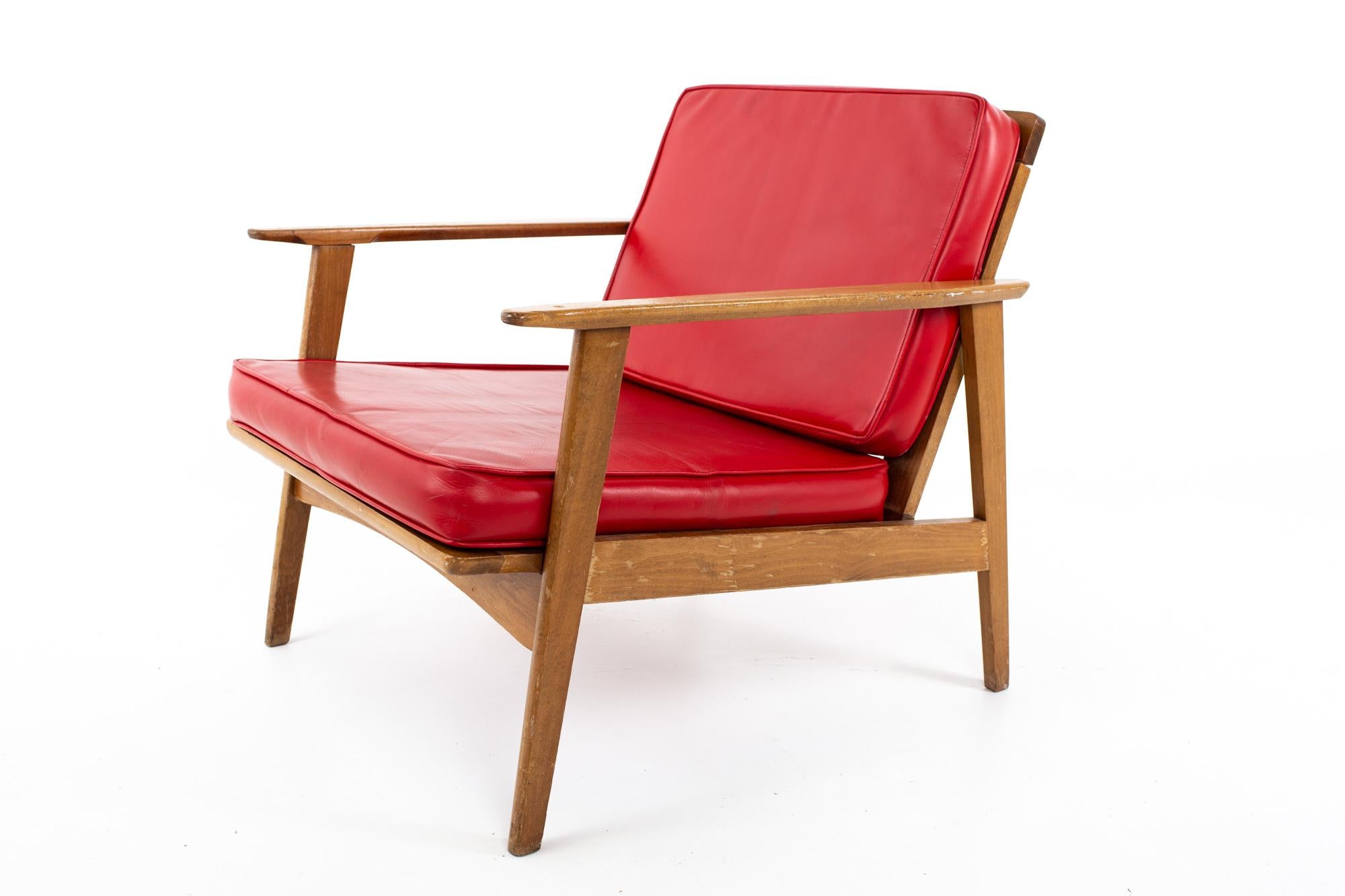 Mid-Century Modern Mid Century Danish Style Walnut Lounge Chair