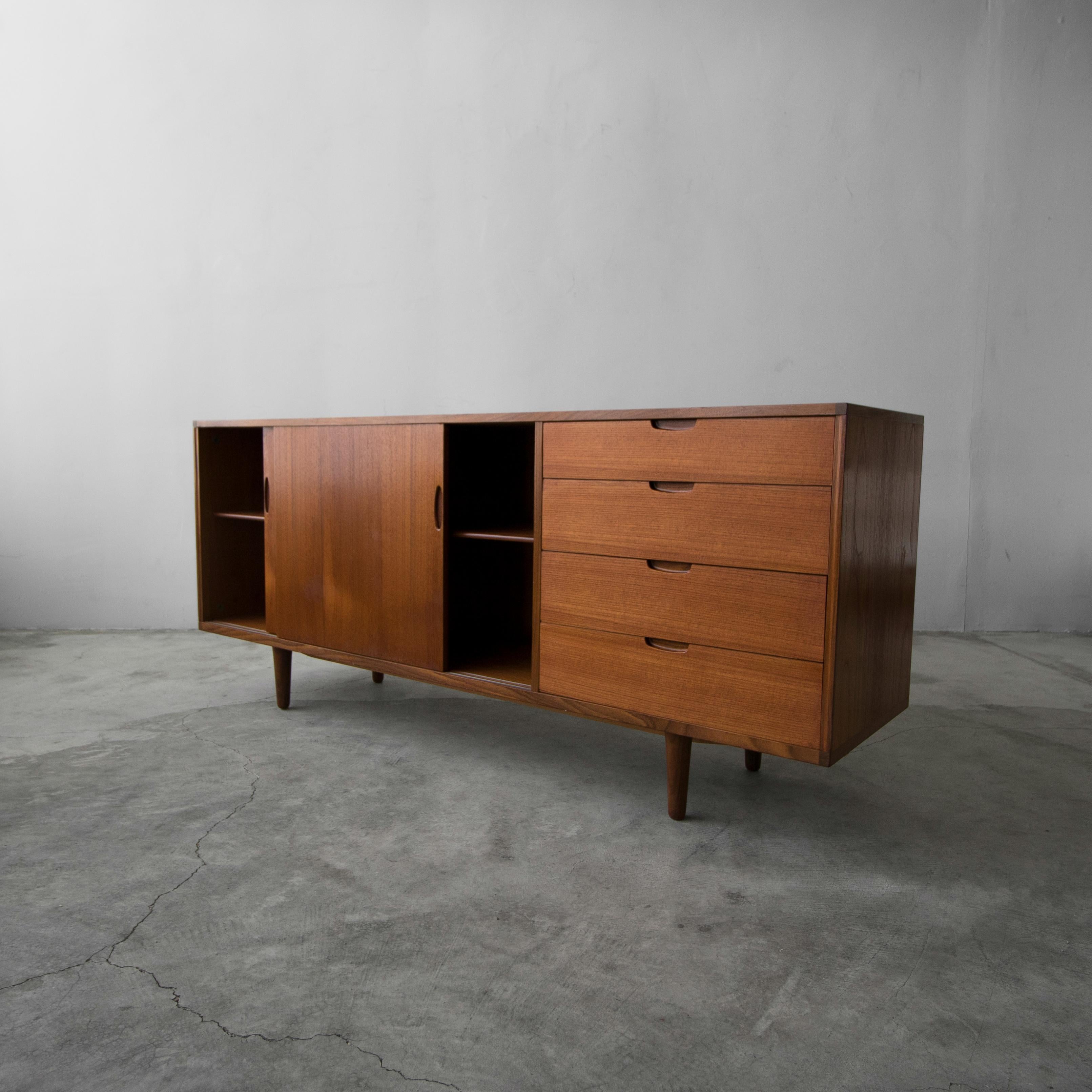 Mid-Century Modern Midcentury Danish Teak Credenza Buffet by IB Kofod Larsen