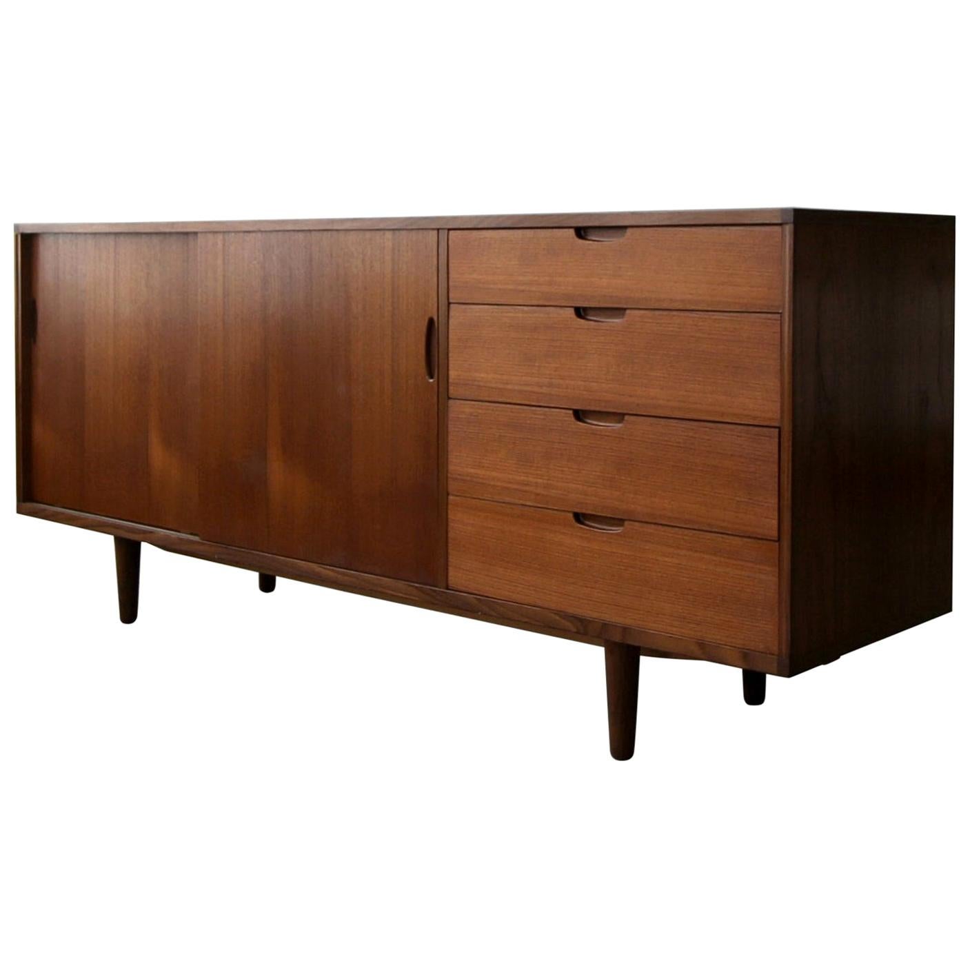 Midcentury Danish Teak Credenza Buffet by IB Kofod-Larsen
