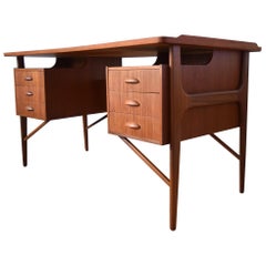 Midcentury Danish Teak Desk by Svend Aage Madsen for Sigurd Hansen, 1950s