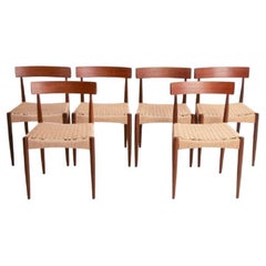 Midcentury Danish Teak Dining Chairs by Arne Hovmand Olsen c.1960