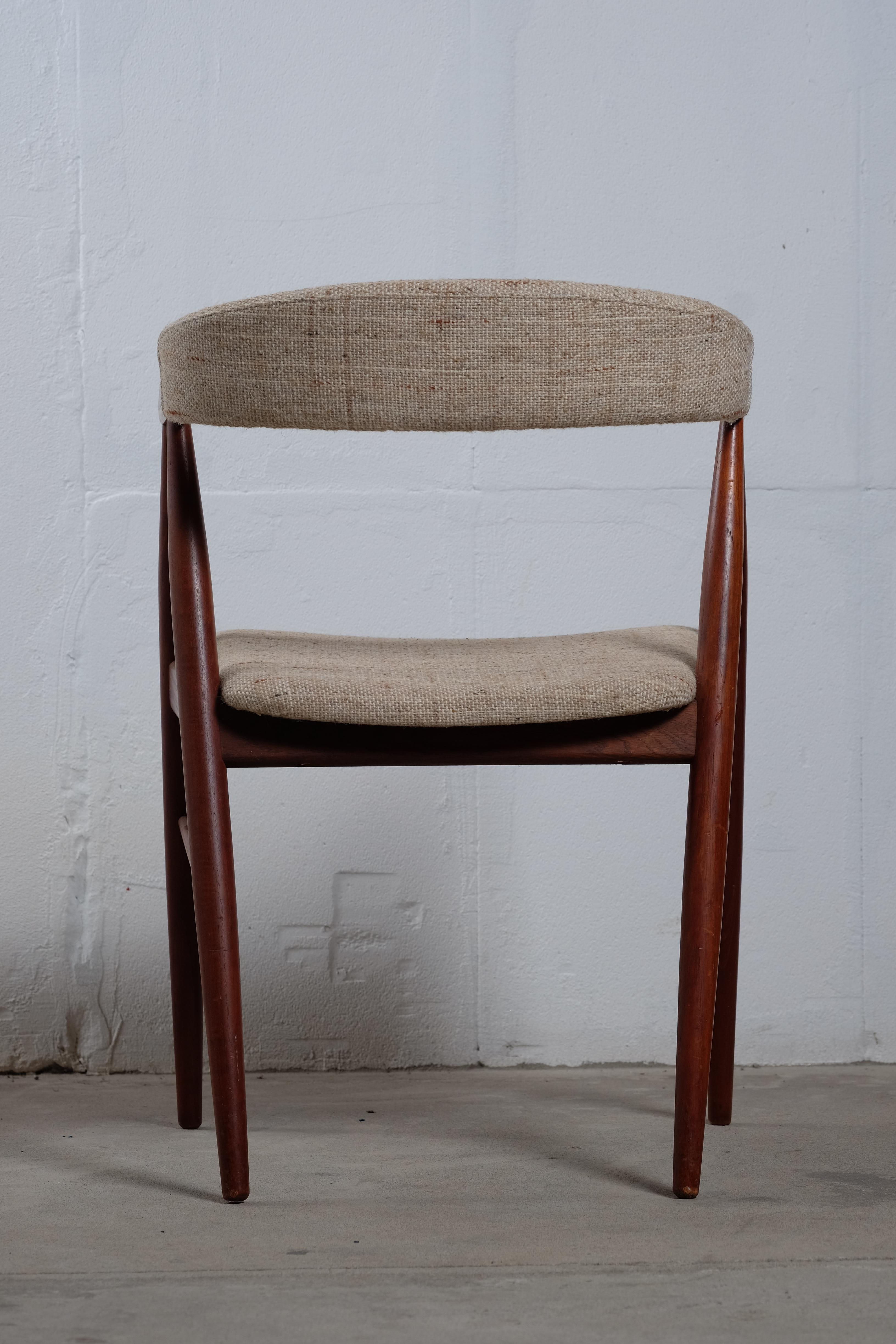 Midcentury Danish Teak Dining Chairs, Set of 4 For Sale 1