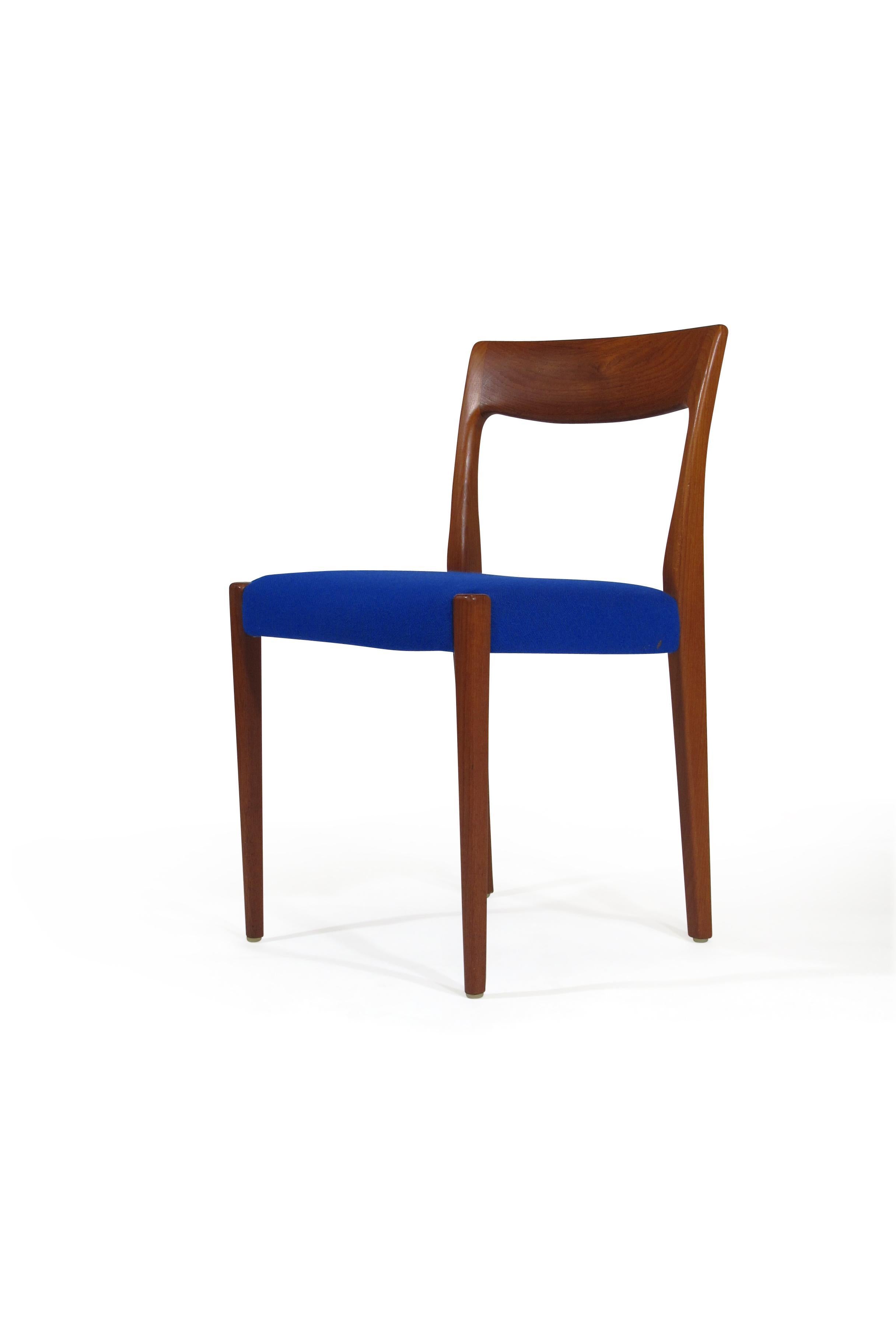 Swedish Midcentury Danish Teak Dining Chairs, Set of 6
