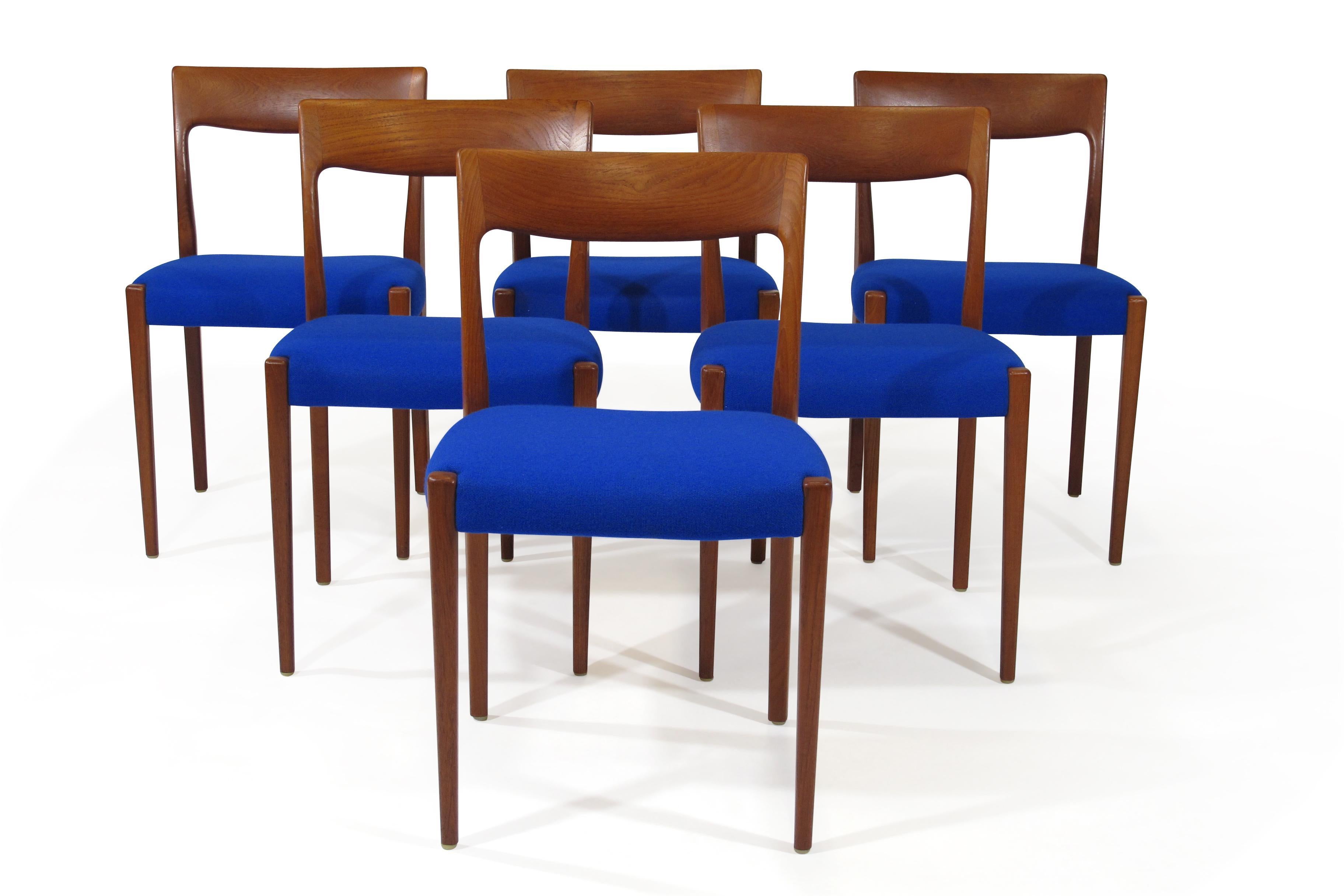 20th Century Midcentury Danish Teak Dining Chairs, Set of 6