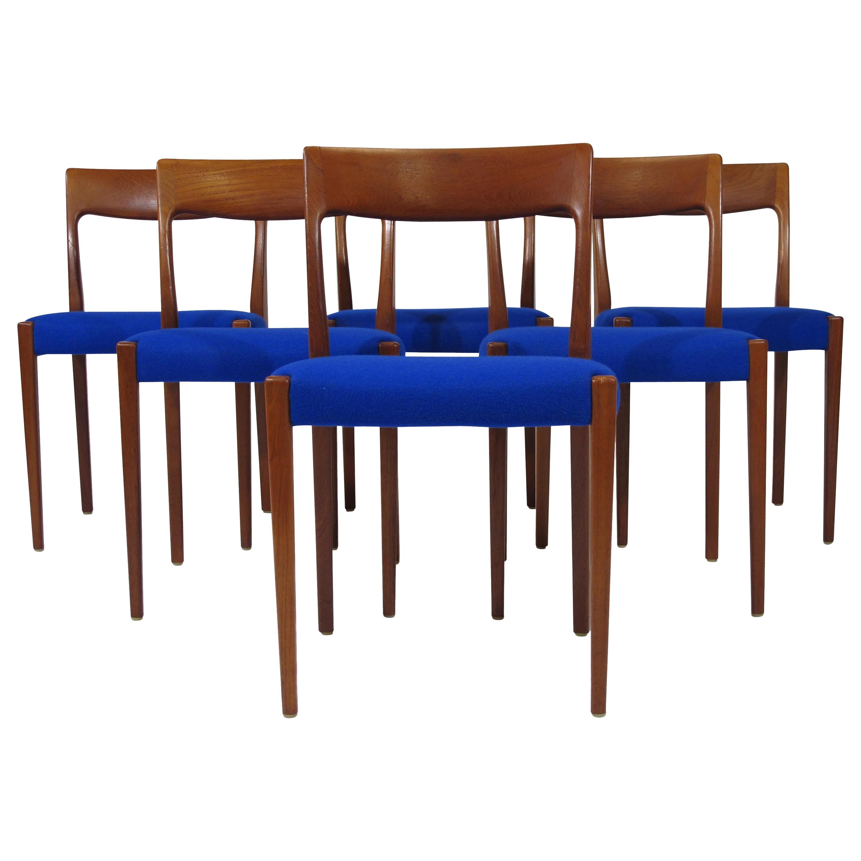 Midcentury Danish Teak Dining Chairs, Set of 6
