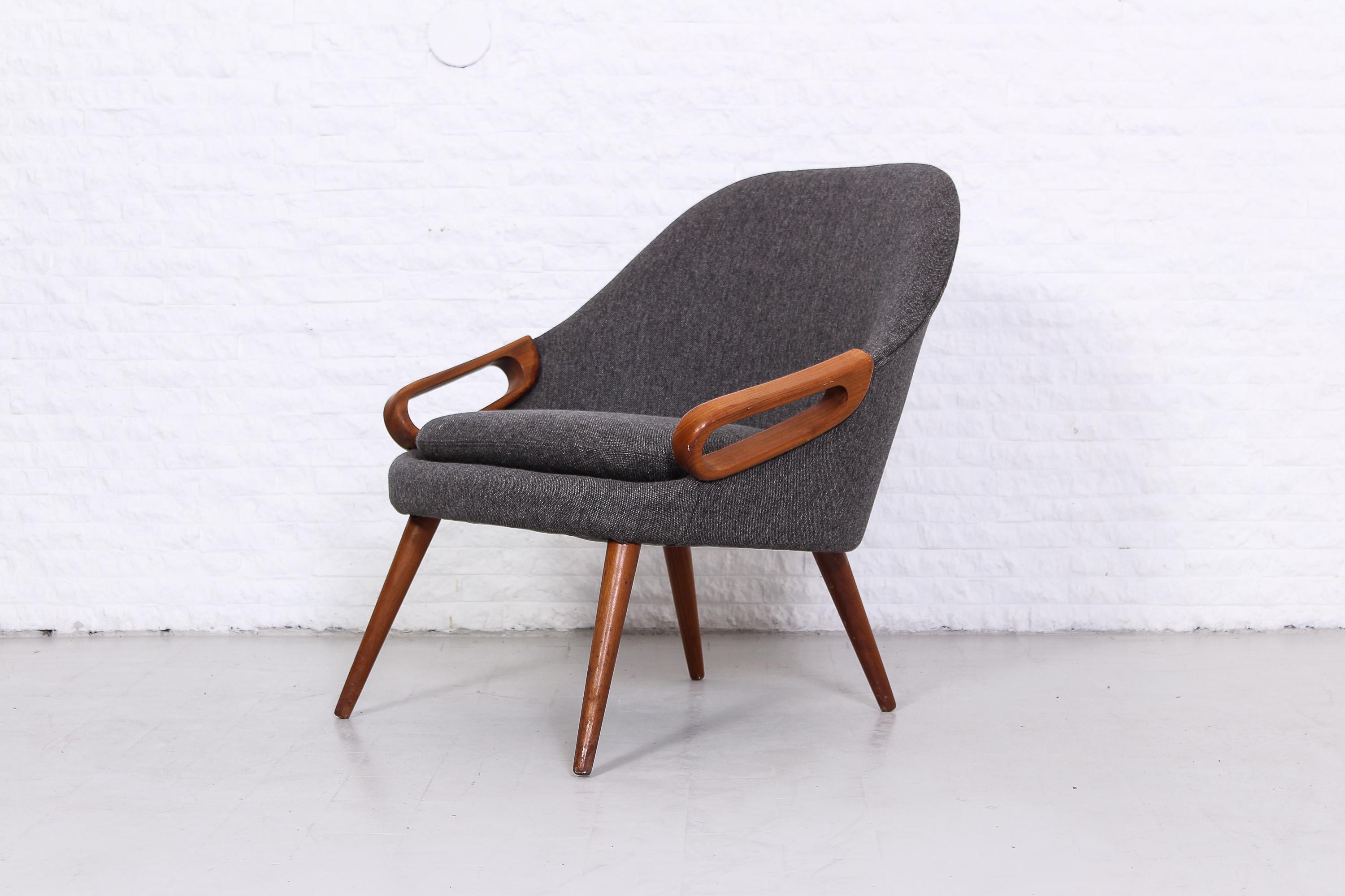 Midcentury Danish Teak Easy Chair, 1950s For Sale 1