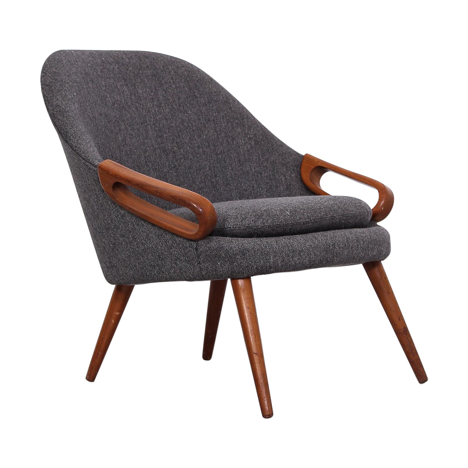Midcentury Danish Teak Easy Chair, 1950s For Sale