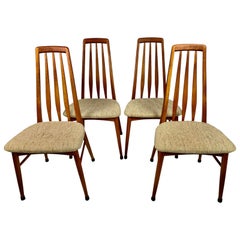 Midcentury Danish Teak Koefoeds Hornslet 'Eva' Chairs, Set of 4