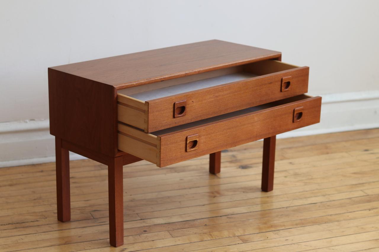 Midcentury Danish Teak Nightstand In Excellent Condition In Brooklyn, NY