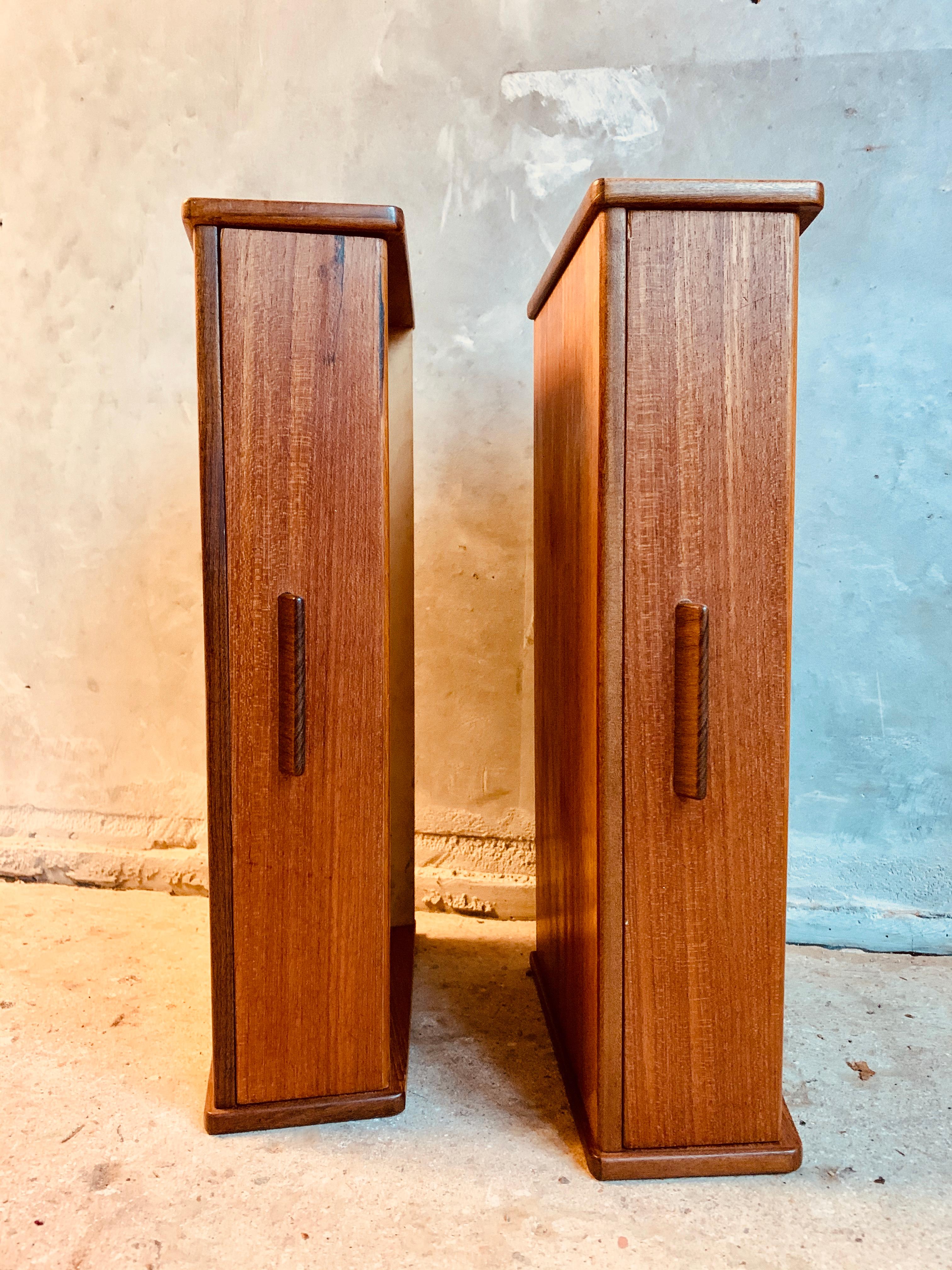 Midcentury Danish Teak Nightstands by Poul Volther In Good Condition In Copenhagen, DK