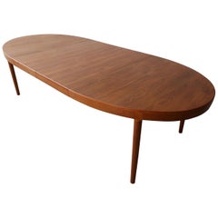 Midcentury Danish Teak Oval Dining Table by Harry Ostergaard for A/S Randers
