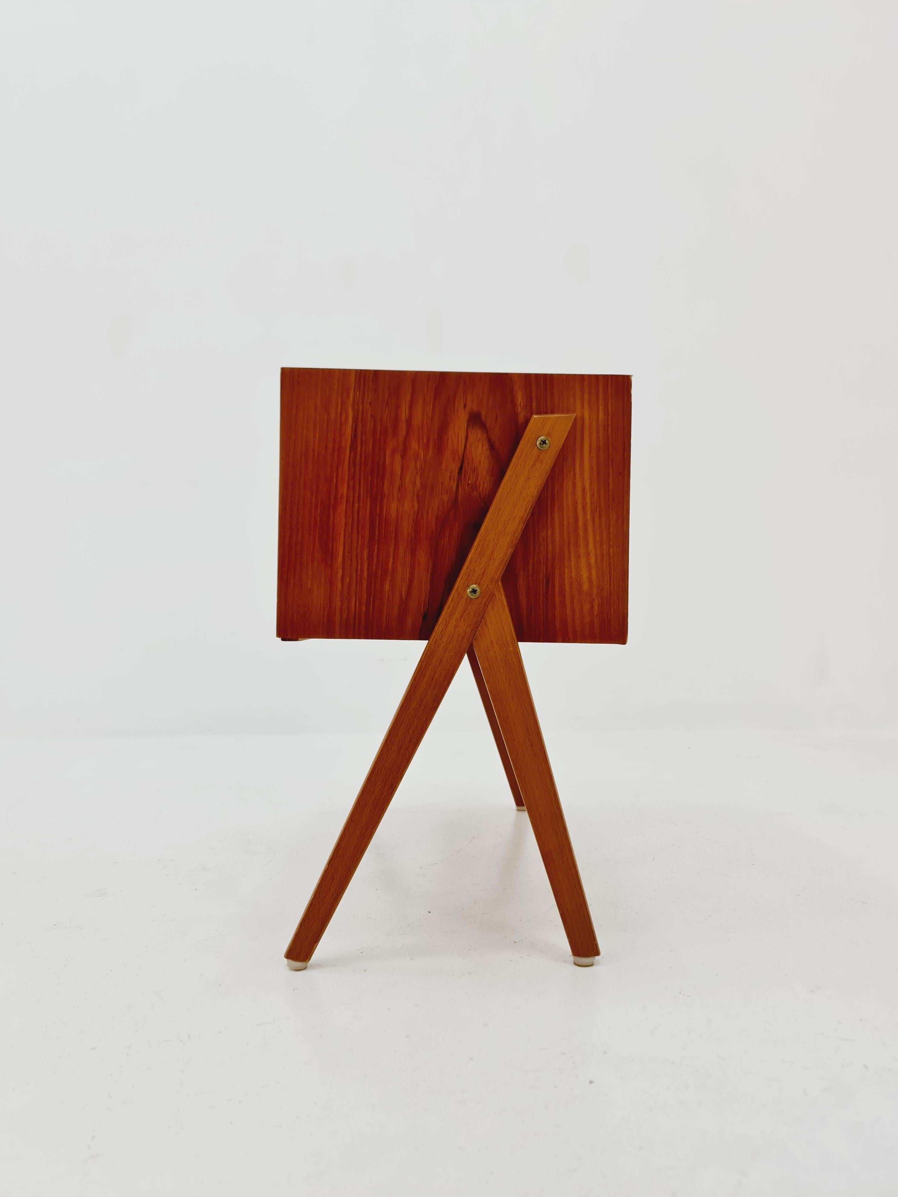 Midcentury Danish teak & Rosewood vintage Side table/ Bedside table/ Night stand For Sale 3