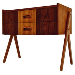 Midcentury Danish teak & Rosewood Vintage Side table/ Bedside table/ Night stand
