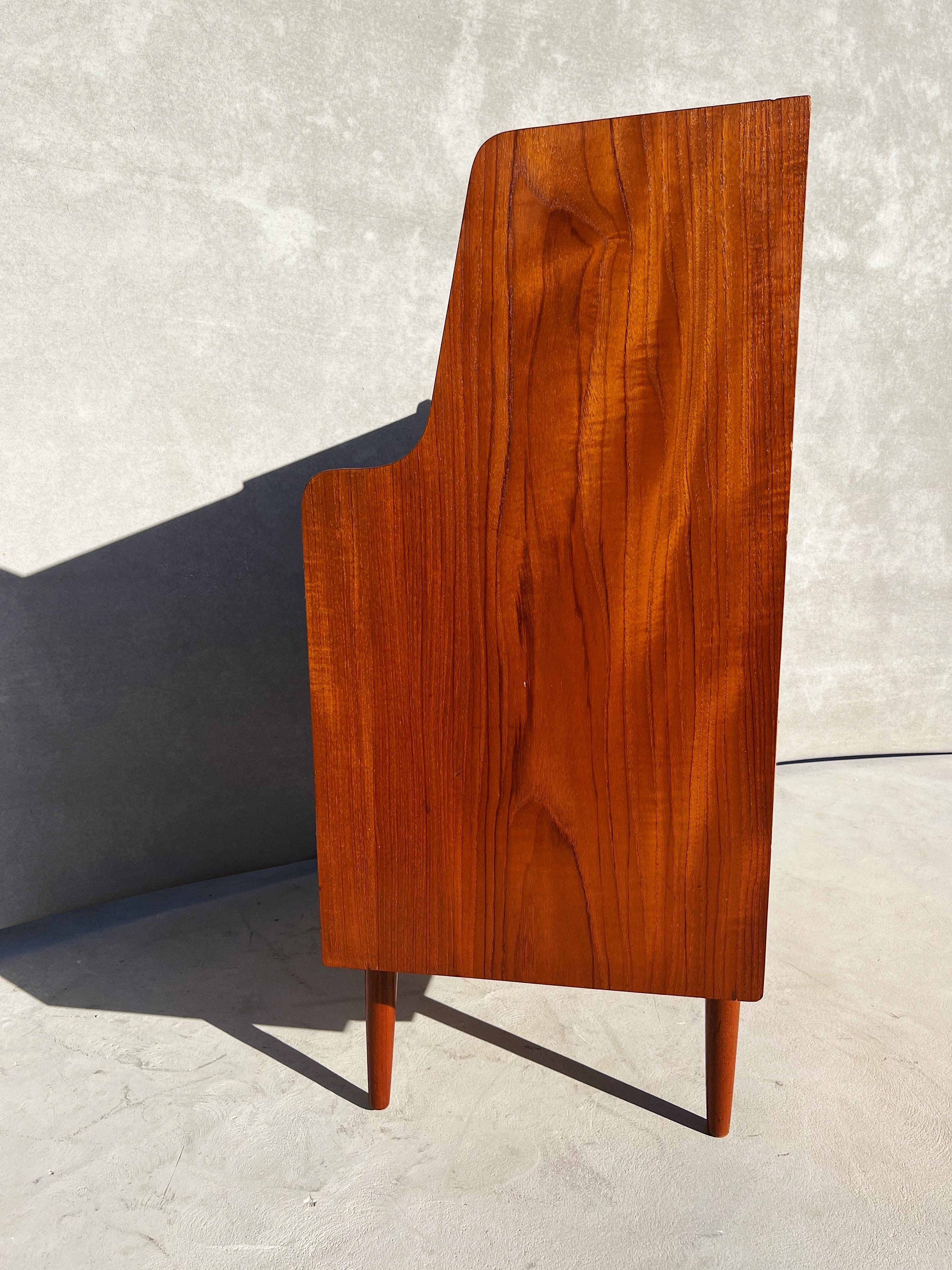 Midcentury Danish Teak Secrétaire From Spejl Kobberbeskyttet 6