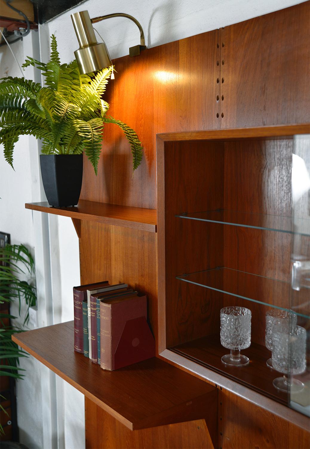 Midcentury Danish Teak System ‘Cado’ by Poul Cadovius Modular Wall Shelving 60s 7