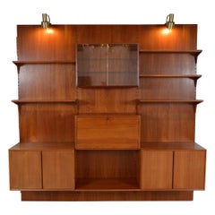 Midcentury Danish Teak System ‘Cado’ by Poul Cadovius Modular Wall Shelving 60s